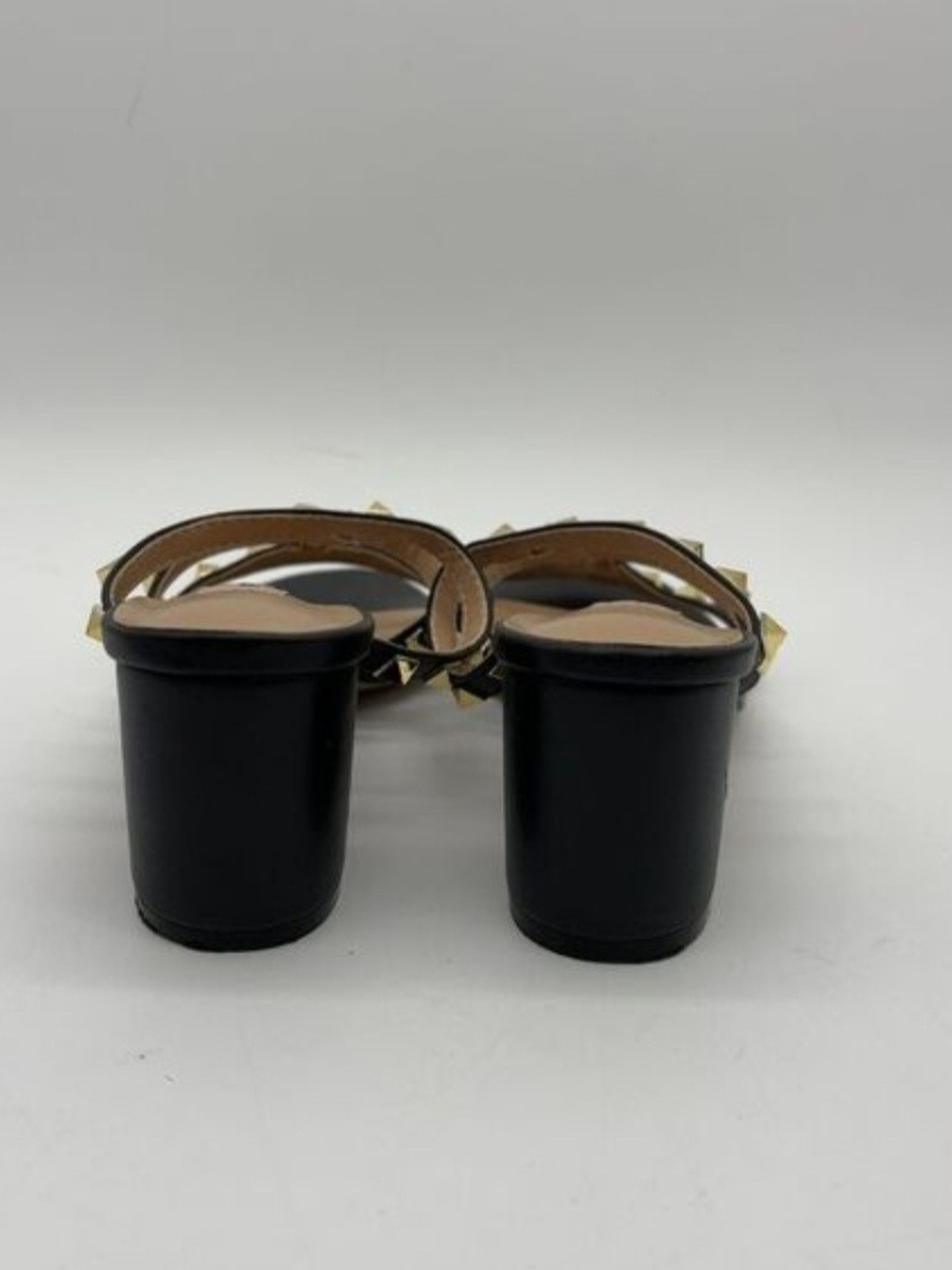Valentino Black Leather Strappy Heels with Gold Rockstuds EU40 - Picture 4 of 4